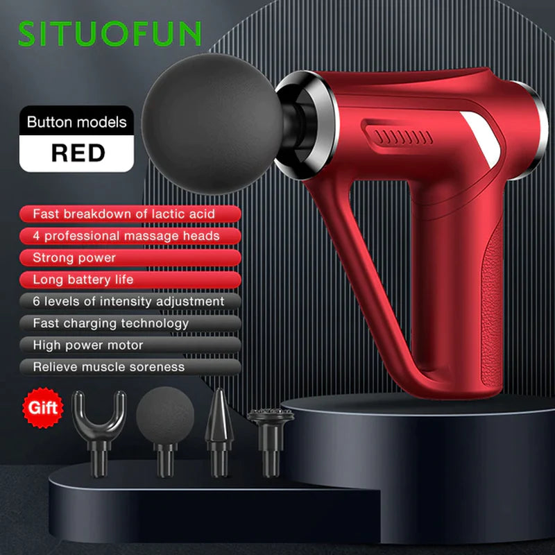 "SITUOFUN Ultimate Massage Gun: 32 Levels of Deep Tissue Relief for Neck, Body, and Back Muscles - Experience the Power of Electric Pistol Massager for Exercise, Relaxation, and Pain Relief!"