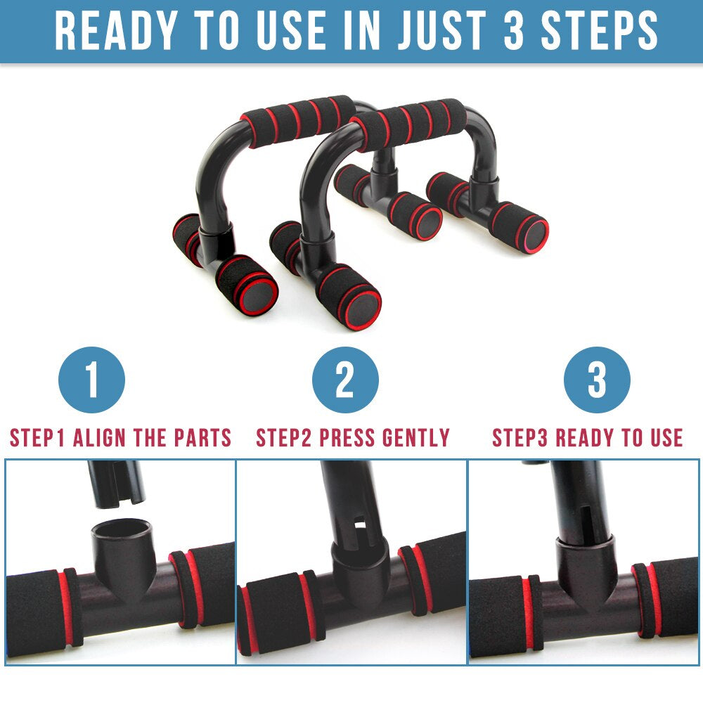 "Ultimate Push up Bars: Unleash Your Full Fitness Potential at Home and On-The-Go!"