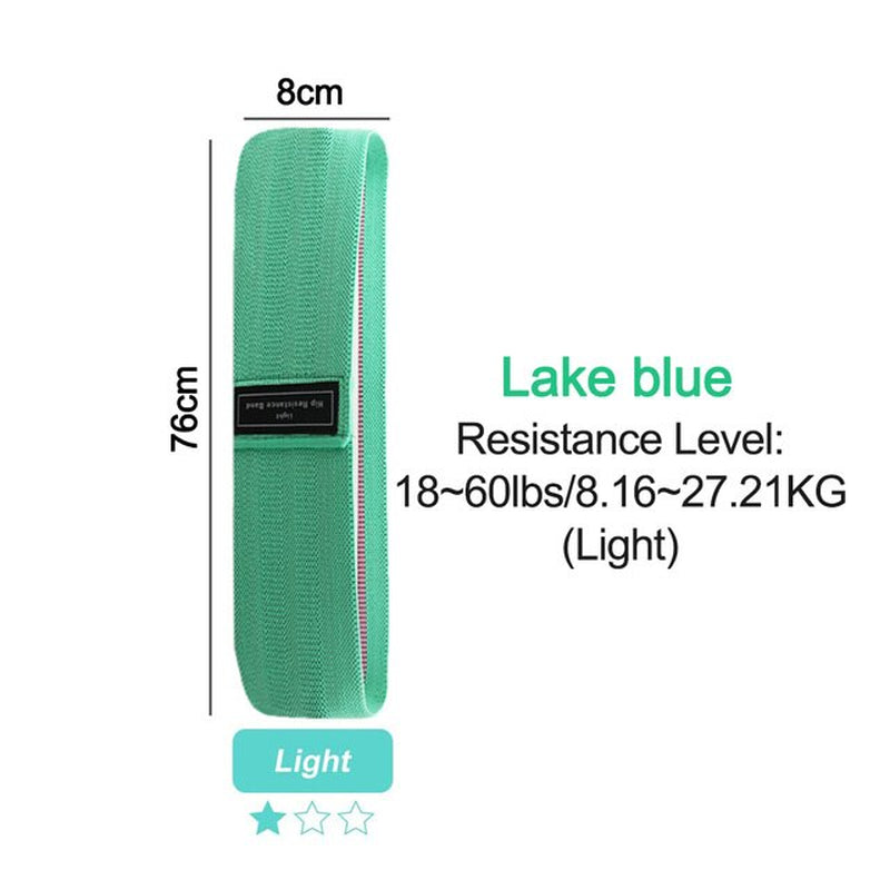 "Ultimate Resistance Loop Bands Set for a Powerful Home Workout - Achieve Your Fitness Goals with 5 Non-Slip Fabric Bands of Varying Intensity!"