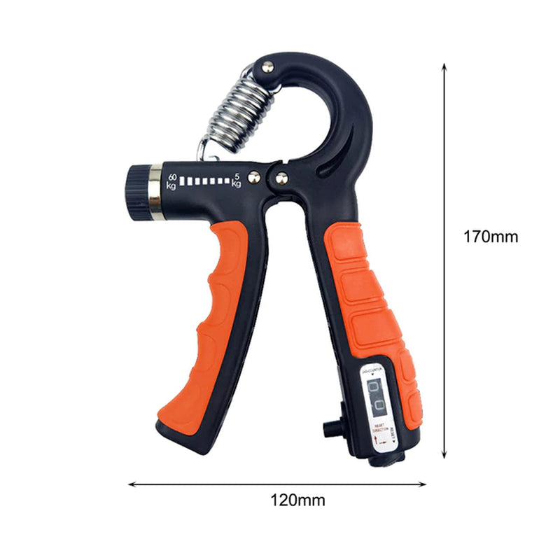 "Ultimate Adjustable Hand Grip Power Trainer - Boost Your Finger, Wrist, and Grip Strength with Countable Resistance Springs!"