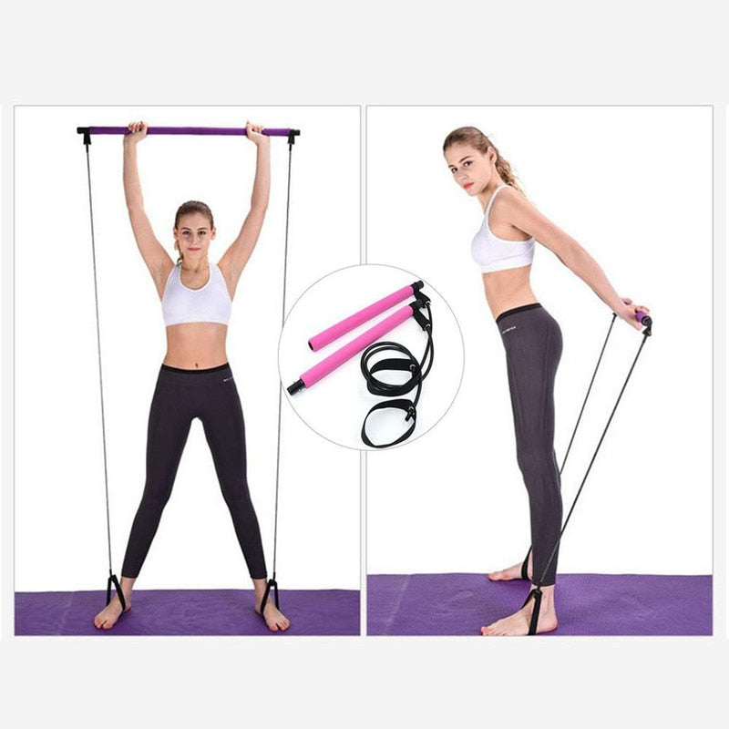"Ultimate Pilates Bar Kit: Sculpt, Strengthen, and Tone Your Body with Resistance Bands and Yoga Rope"