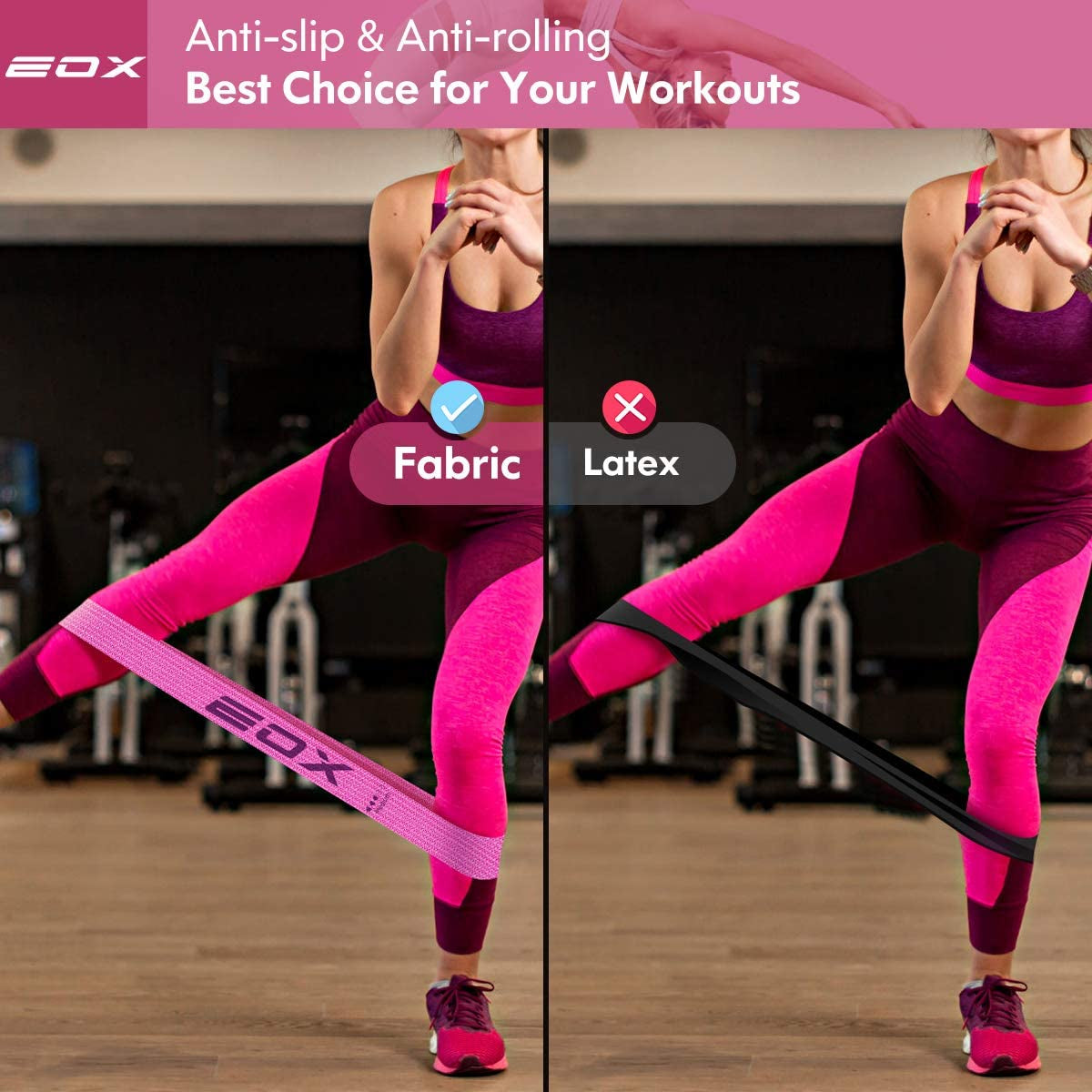 "Get Stronger and Sculpt Your Body with Non-Slip Resistance Fabric Loop Bands - Perfect for Toning Legs, Butt, and Glutes - Includes 5 Resistance Levels for Effective Hip Training"