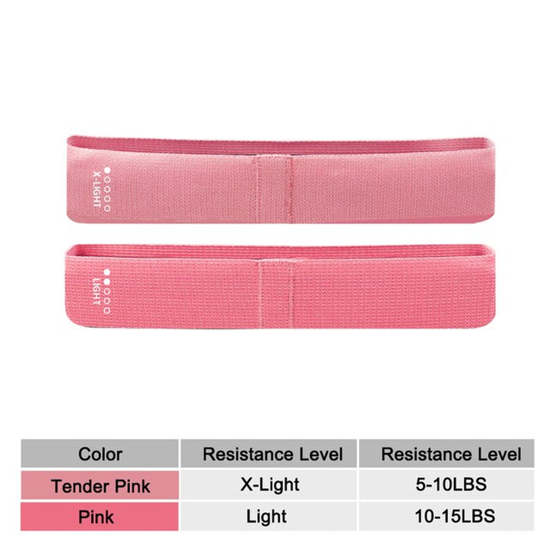 "Ultimate Resistance Loop Bands Set for a Powerful Home Workout - Achieve Your Fitness Goals with 5 Non-Slip Fabric Bands of Varying Intensity!"