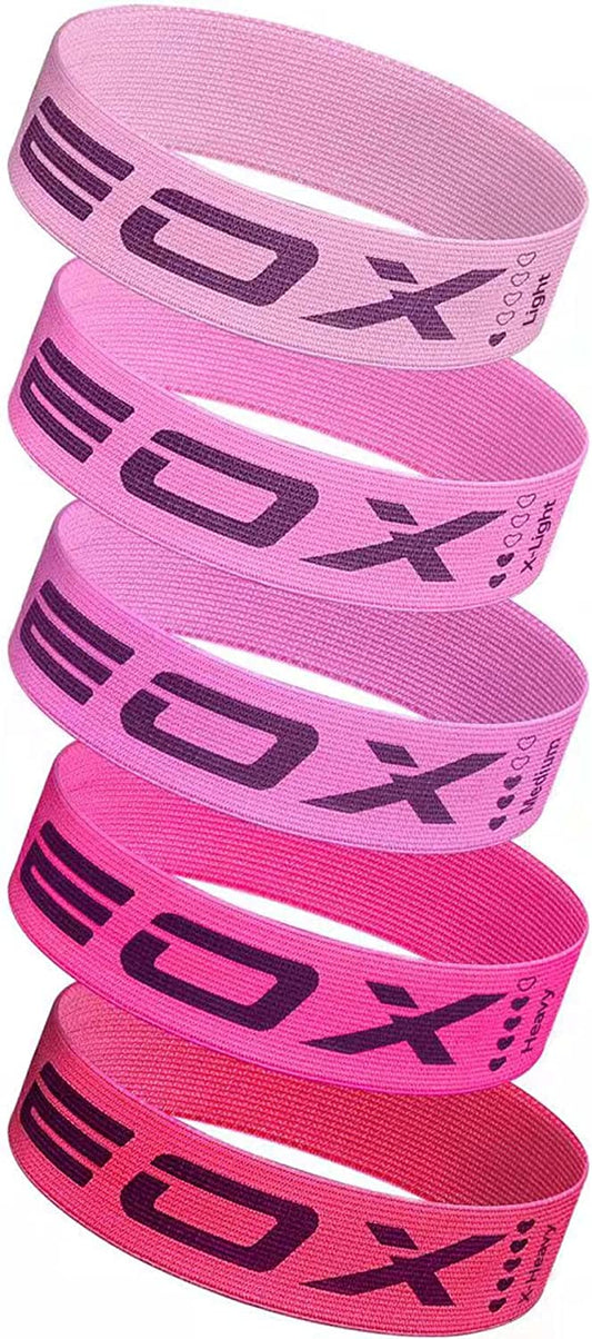"Get Stronger and Sculpt Your Body with Non-Slip Resistance Fabric Loop Bands - Perfect for Toning Legs, Butt, and Glutes - Includes 5 Resistance Levels for Effective Hip Training"