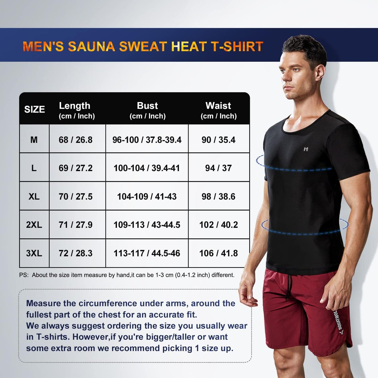 "Ultimate Men'S Sauna Sweat-Shirt: Slimming Shapewear for Compression Fitness and Body Transformation"