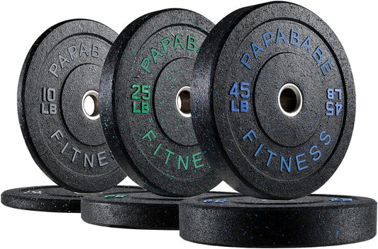 "Ultimate Performance Bumper Plates: Boost Your Strength Training with High-Bounce Olympic Weight Plates in Vibrant Colored Fleck-Rubber!"